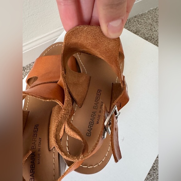 Barbara Barbieri Brown Leather Slingback Sandal Made in ITALY Size 6 - Picture 7 of 9